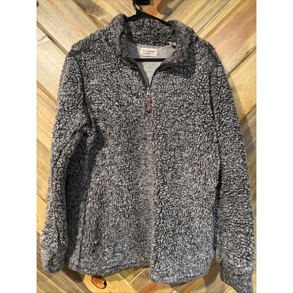 Weatherproof Vintage Fleece Womens M Grey 1/4 Zip Warm Fuzzy Pullover Top - Picture 1 of 4